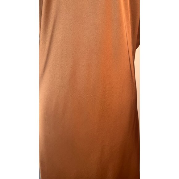 NWOT Medium Show Me Your Mumu Jasmine Halter Maxi Dress Copper Satin Luxe Formal - Picture 12 of 16